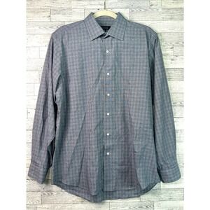 Bergamo New York Men's Medium Plaid Button Down Shirt 15-15.5‎